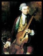 Thomas Gainsborough Portrait of the Composer Carl Friedrich Abel with his Viola da Gamba oil on canvas